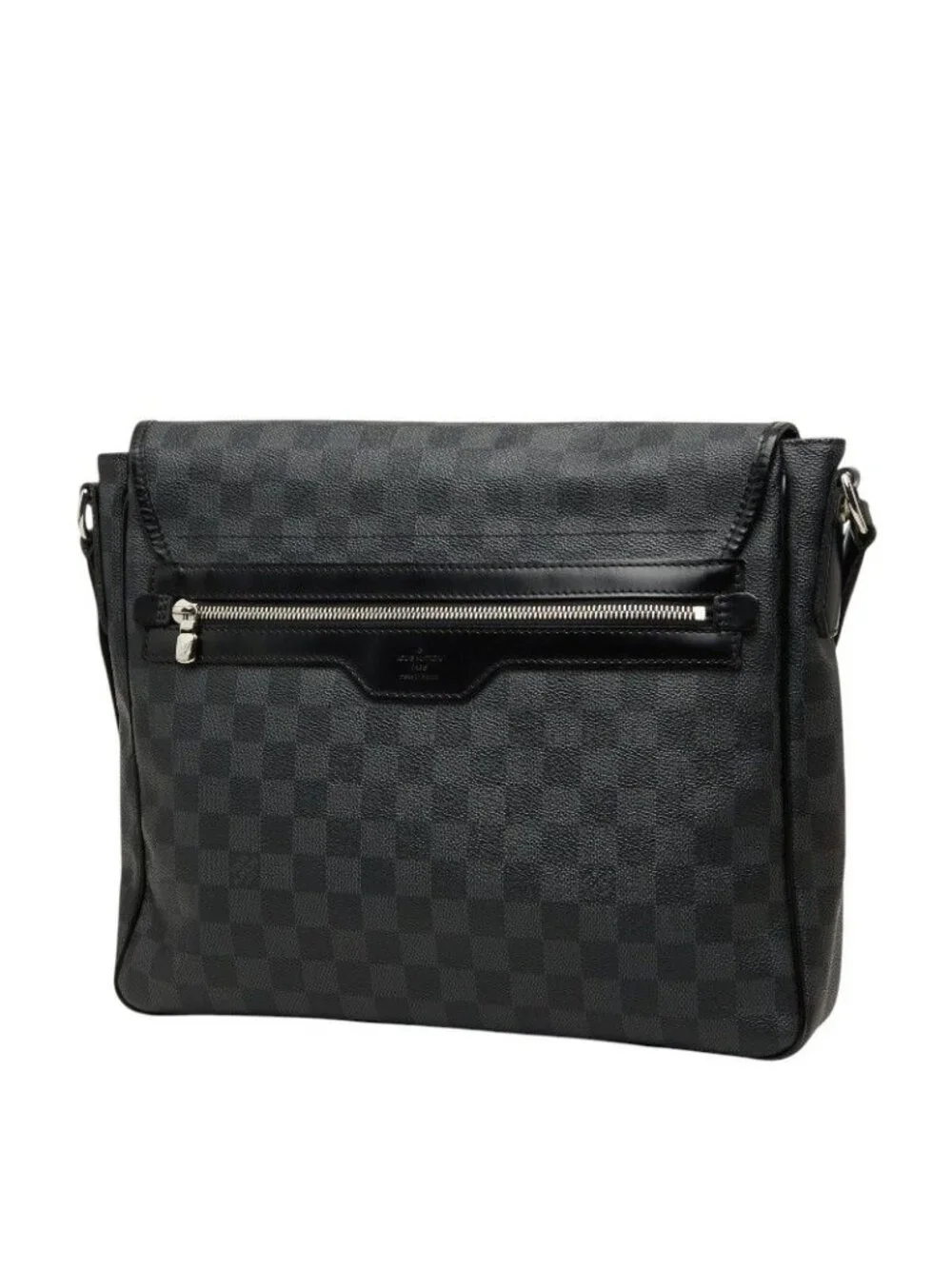 Louis Vuitton Damier Graphite Daniel MM Crossbody Shoulder Bag Black Leather